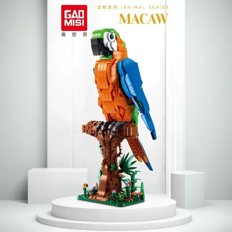 

Строительные блоки с попугаем, подвижные крылья, прочный АБС-пластик, креативный декор для стола, развивающая игрушка в подарок для детей и взрослых, 1138 шт.