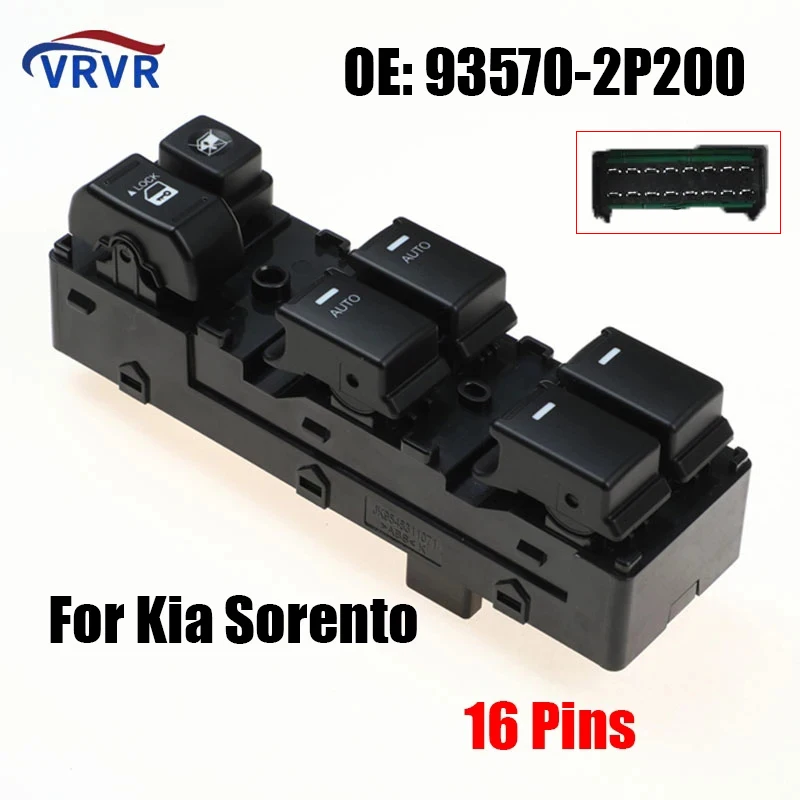 VRVR 93570-2P200 935702P200 Front Left side Electric Window Master Switch For KIA Sorento 2010 2011 2012