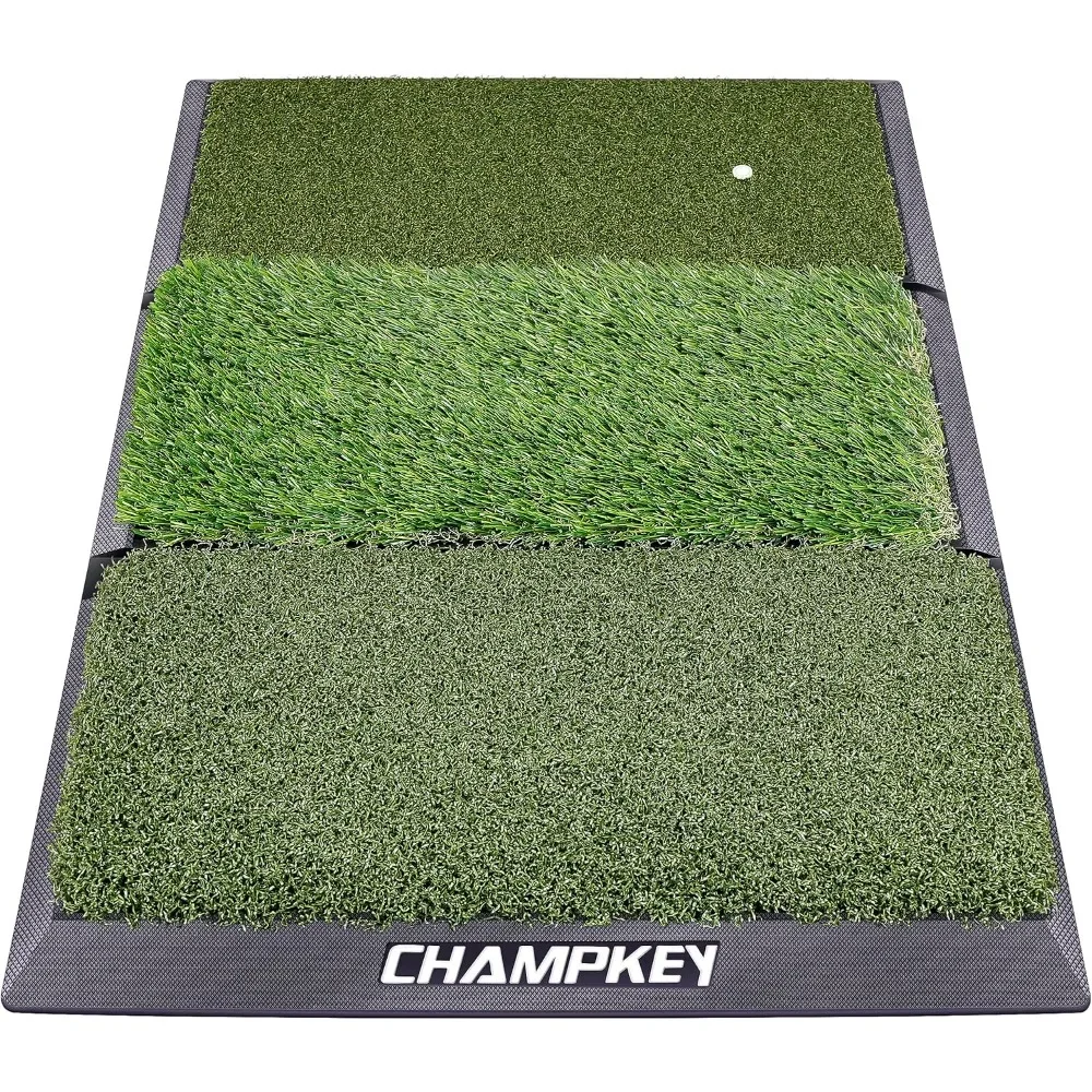 

Professional Tri-Turf Golf Hitting Mat | Heavy Duty Rubber Backing Practice Mat Ideal for Indoor and Outdoor Artificial Lawn