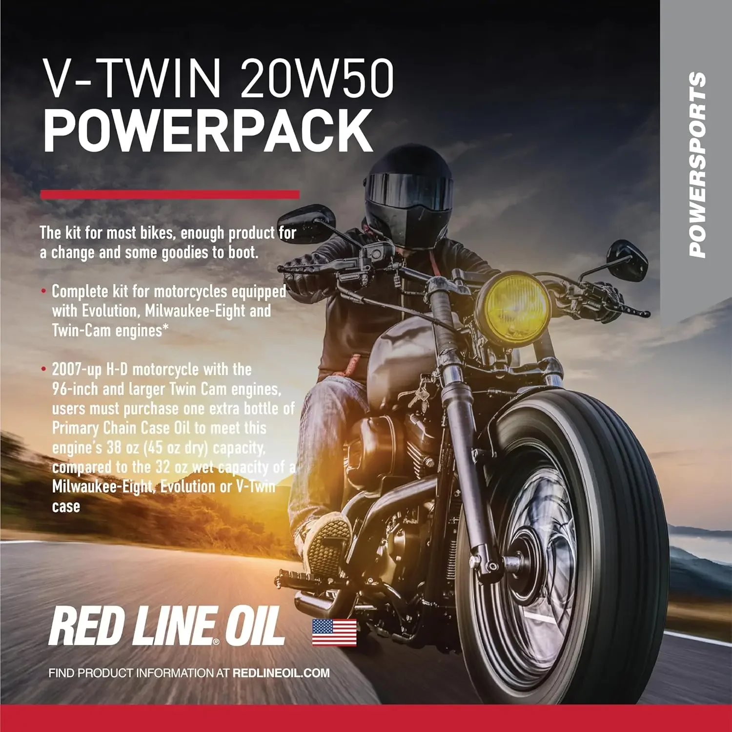 90226 20W50 Powersport Motor Oil V-Twin - 1 Powerpack Kit