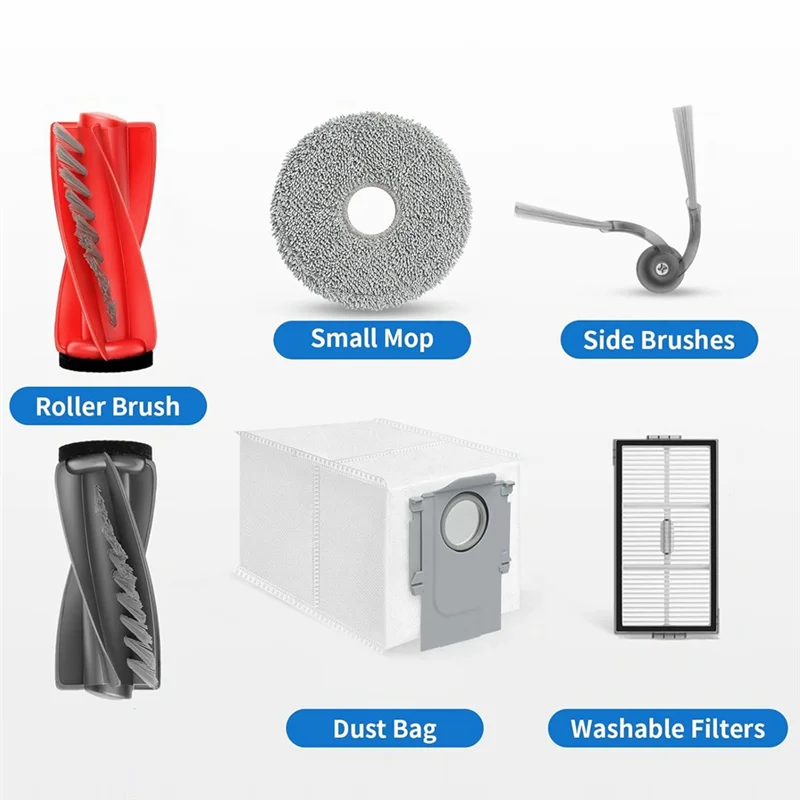 مجموعة الصيانة الأساسية FZFZ لـ Roborock Saros 10R: الفرش الجانبية والمرشحات والمماسح وأكياس الغبار