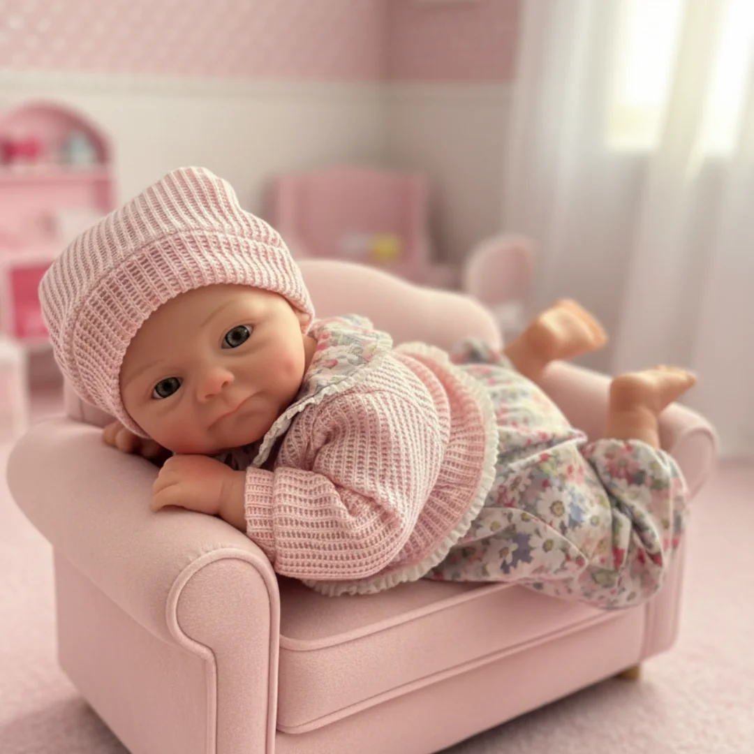 1 Uds./33cm Coco boca abierta Bebe Reborn muñeca de silicona para niña con piel pintada en 3D lavable suave al tacto muñeca de silicona para recién nacido