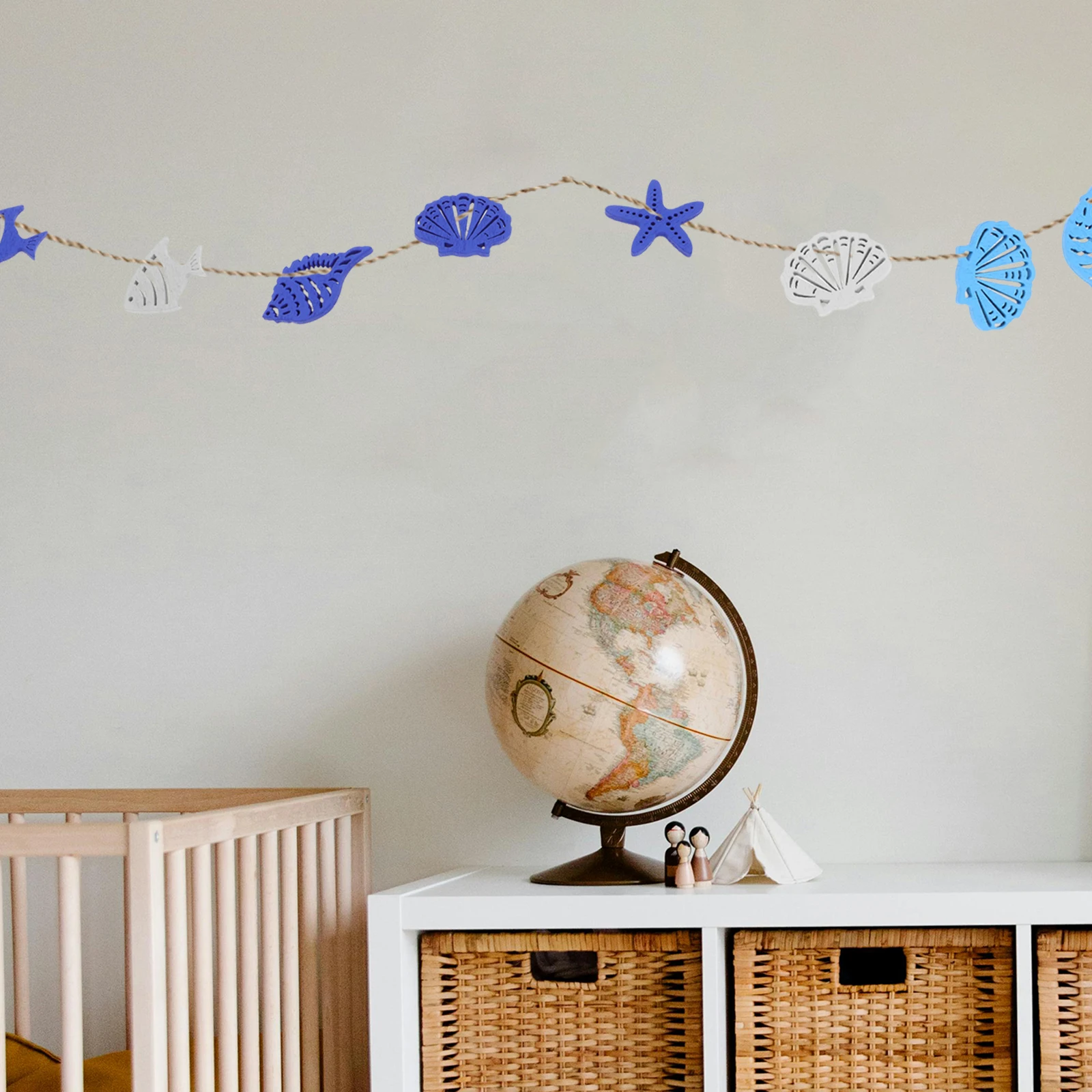 

50pcs Ocean Style Diy Wood Pieces Mediterranean Sea Animal Cutouts For Crafts Coastal Wall Art Nursery Decor Wooden Fish Shell