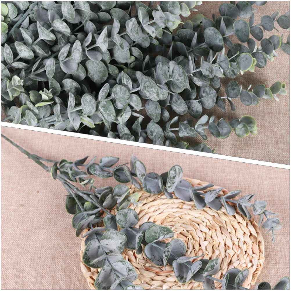 

4Pcs Lifelike Eucalyptus Stems Artificial Plant Adornments Safe Sturdy Material Home Decor Flower Arrangement Eucalyptus Stems