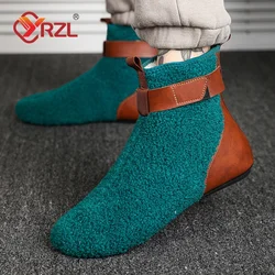 YRZL Men Shoes Winter Male Boots Men's Warm Slipper Flats Soft Non-slip Man Casual Shoes Comfortable Home Indoor Slippers Men