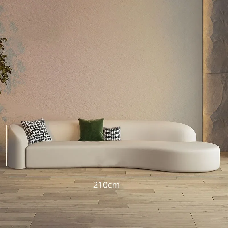 Nowoczesna zakrzywiona Sofa biaลa Japandi Elegantes 3 Sofa do siedzenia chmura europejska Sofa leniwa sypialnia naroลผnik meble Muebles