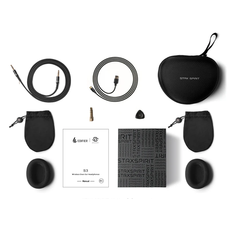 سماعات رأس ايديفير ستاكس سبيريت S3 لاسلكية بنظام صوتي مغناطيسي مستو صوت عالي الدقة سناب دراجون وقت تشغيل منخفض للغاية 80 ساعة
