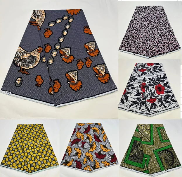 Ankara African wax Fabric Veritable Real Wax Fabric Nigeria Ghana Style Tissu Sewing Dress Craft DIY 100% Cotton Material