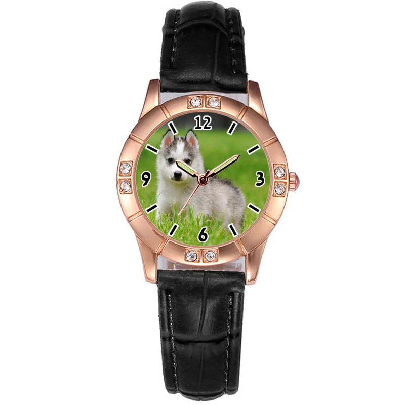 A3333 صورة مخصصة ساعة طباعة الصورة أو النص على وجه الساعة لتقوم بها بنفسك ساعة للنساء ساعة كوارتز مع كريستال هدية عيد الميلاد الخاصة