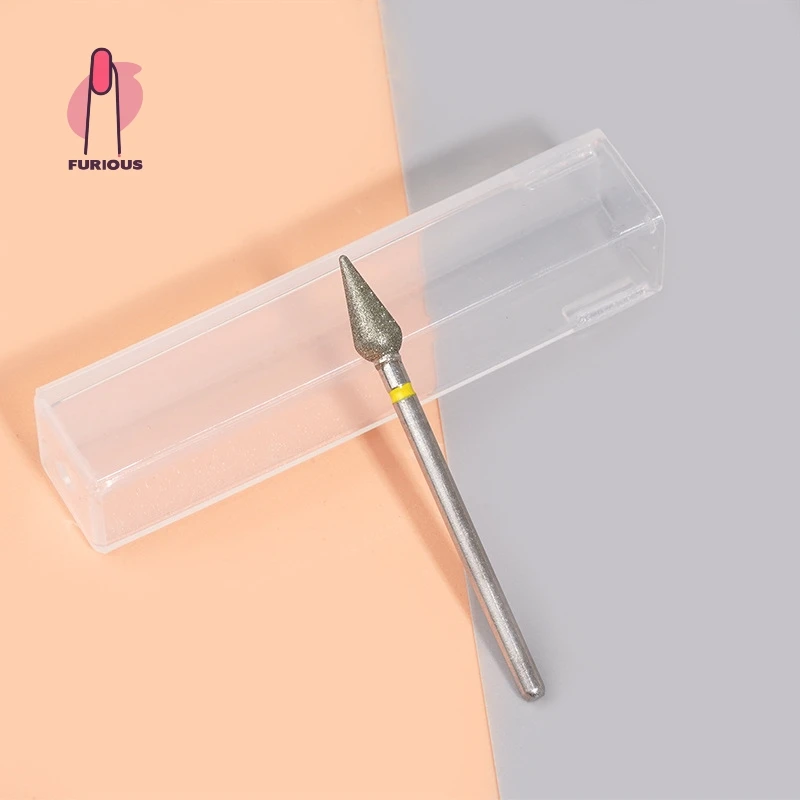 مثقاب أظافر تنظيف البشرة المدببة مقاس 3/32 بوصة منظف أظافر احترافي تحت الماس لأداة إعداد أظافر الجلد الميت للبشرة الميتة