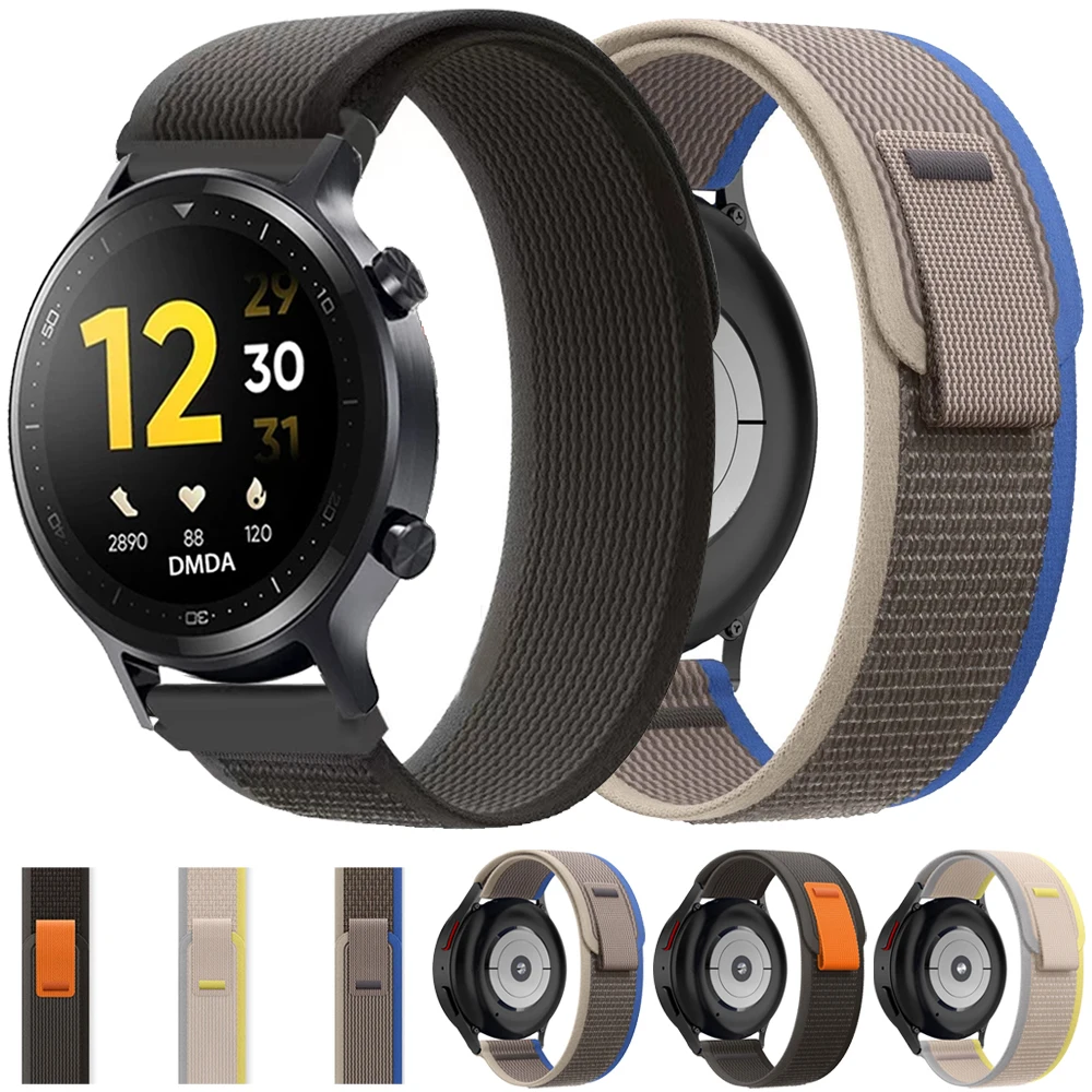 Trail loop Smart Watch Band For Realme Watch S Pro 20 22mm Straps For Realme Watch 2 / 3 Pro Sports Nylon Bracelet For Men Women