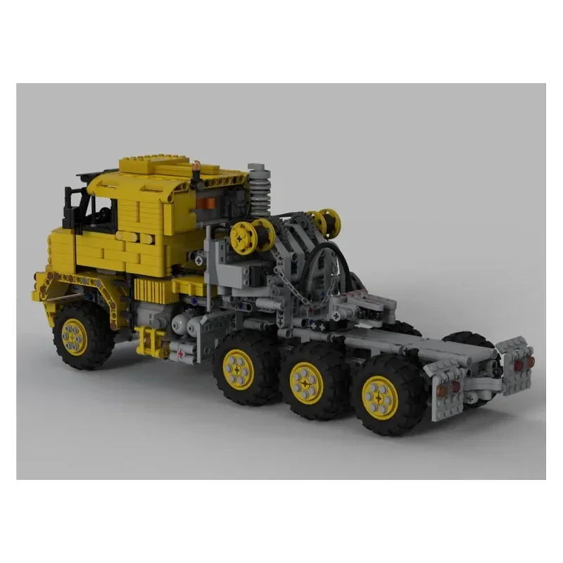 MOC-34802 شاحنة صفراء M1070 نقل المعدات الثقيلة بنة نموذج 1517 أجزاء أطفال اللبنات لعبة الهدايا