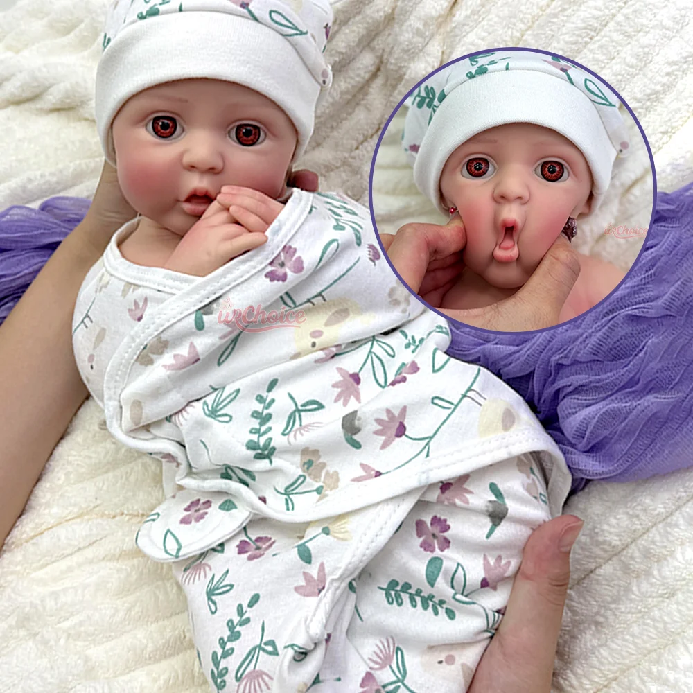 

Adorable 16" Soft Silicone Reborn Baby Doll Lifelike Handmade Baby Girl Collection Eyes Open Newborn Reborn Dolls Collectibles