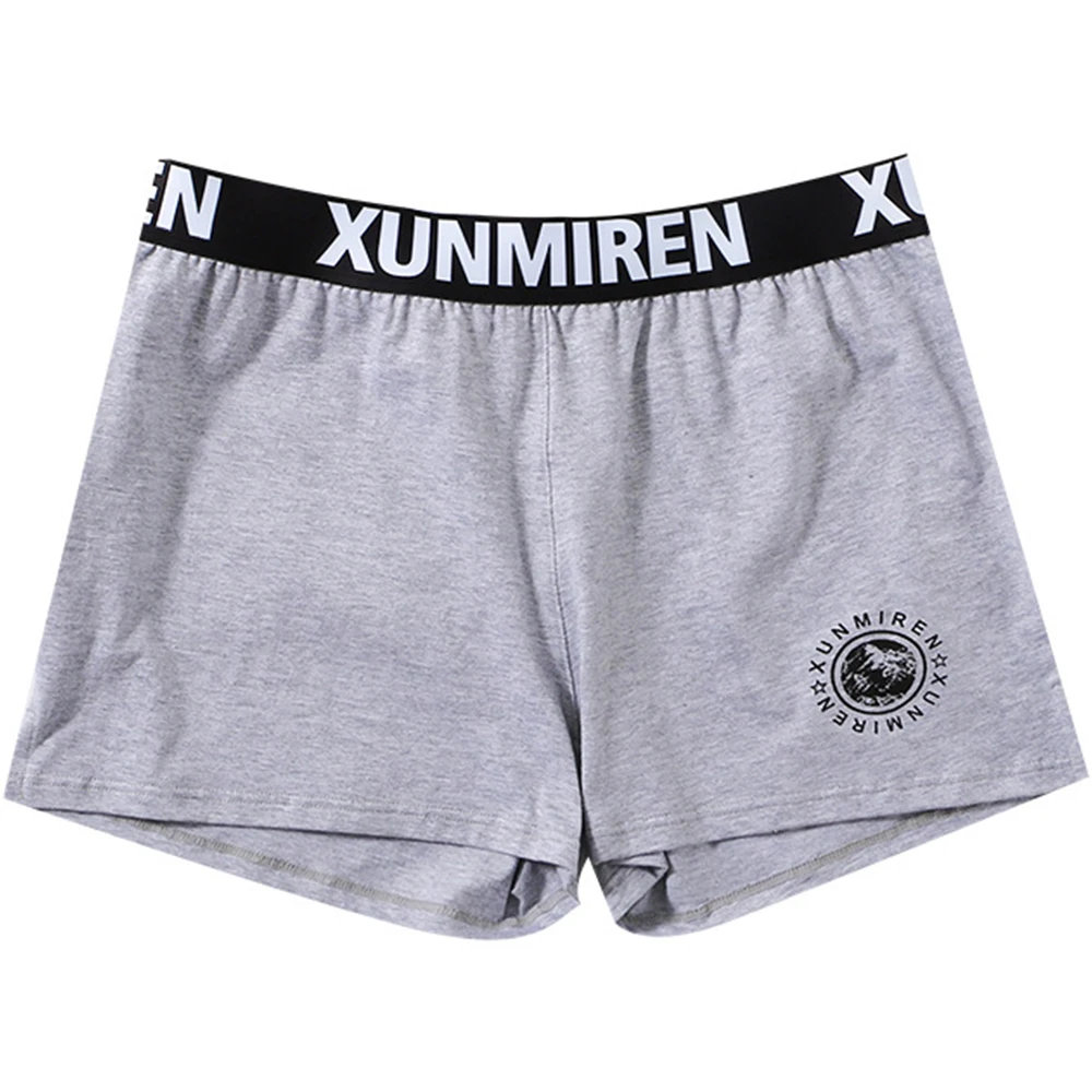 100% Baumwolle weiche Nachtwäsche Unterwäsche Herren Höschen lose große Größe 3xl Pyjama Pj Hosen Mode Buchstaben elastische Taille Boxer Mann