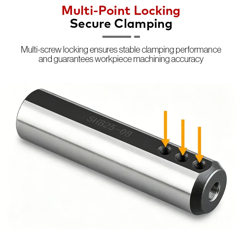 SHB12 SHB16 SHB20 SHB25 Small Diameter Boring Tool Sleeve 3-8mm CNC Lathe Internal Cooling Reducing Boring Bar Holder