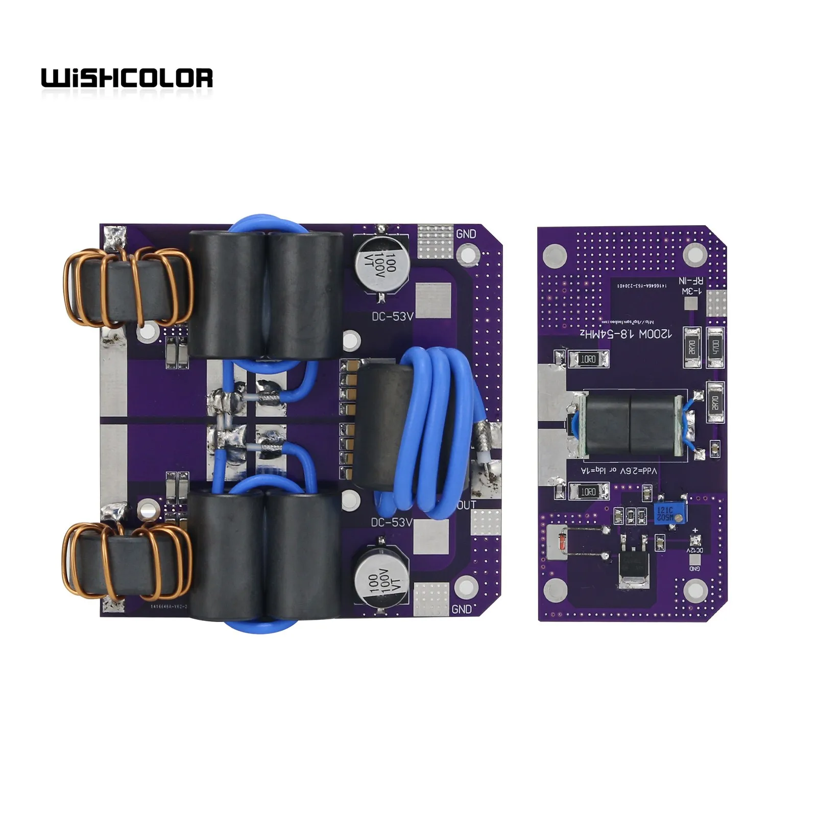 Wishcolor HF 1200W 1.8M-54MHz Shortwave Amplifier SSB Linear RF Power Amplifier Board For Transceiver AM FM CW HAM Radio Station