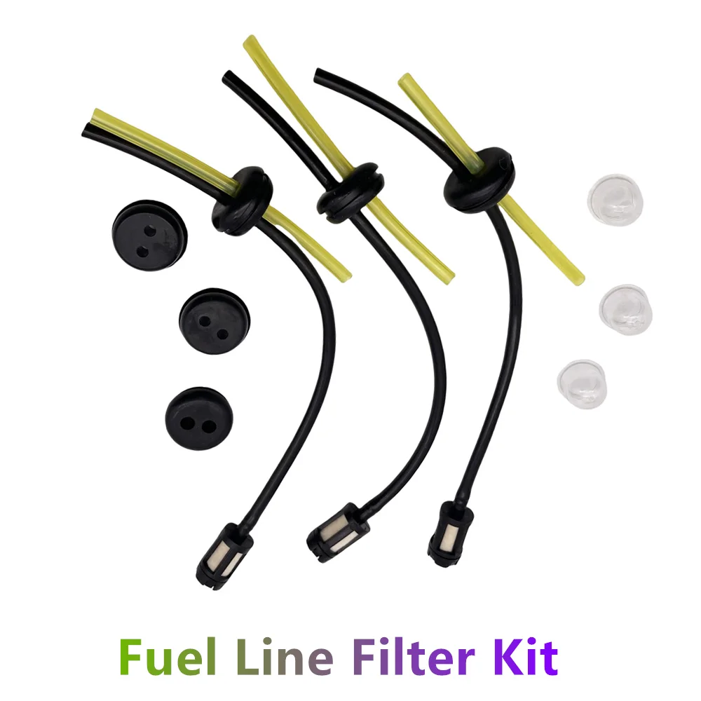 9PCS New Universal Trimmer Fuel Line Filter Kit For Brush Strimmer Lawn Mower Primers Fuel Hose Garden Tool Parts High Quality