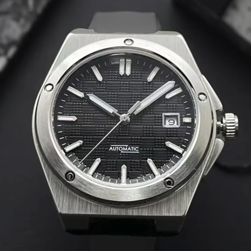 2026 Men's 38mm Stainless Steel Case, equipped with Miyota 8215 ST1612 movement, water-resistant accessories, glass back cover,
