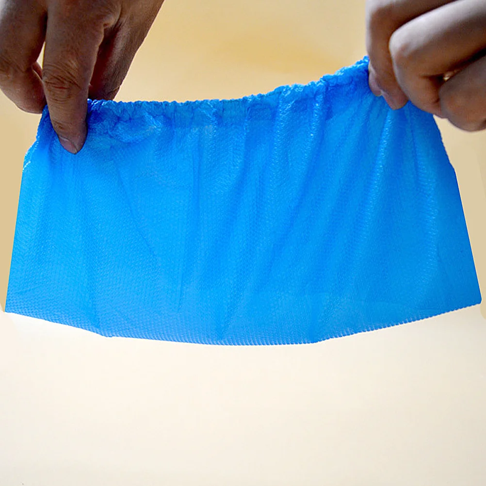 100Pcs Kids Waterproof Shoe Covers Disposable Boot Covers Non-Slip Blue Small 1-4 Years Indoor Outdoor Protection