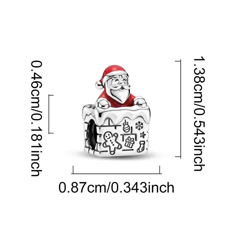 Bestseller Glockenelf Schmetterlingsknoten Weihnachtsserie Charms Perlen Passend für Armbänder 925 Sterling Silber Weihnachtsgeschenk Feiner Schmuck – Detail 16