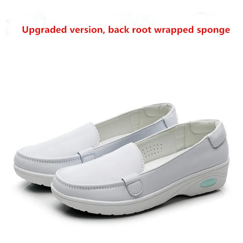 Wedges nurse shoes for women new single shoes soft soles breathable hollow out small white shoes hospital Flat bottom work shoes