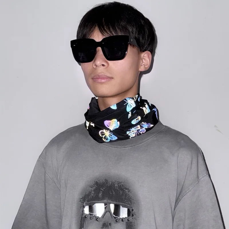 Máscara de pasamontañas reflectante colorida, cubierta facial cálida para invierno, a prueba de viento, ciclismo, motocicleta, esquí, bufanda, polaina para el cuello, protección solar