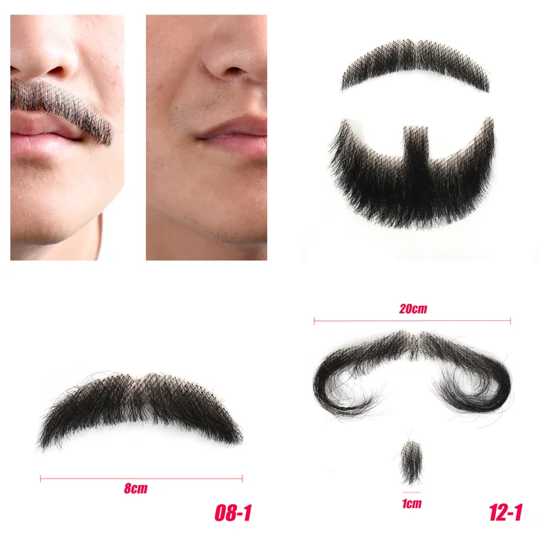 Handsome Short Face Beard Mustache For Men Daily Makeup Lace Beard Party/Movie Black Grey Realistic