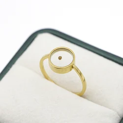 VILLWICE Religious Faith Mustard Seed Ring Women Girls Stainless Steel Gold Plated Christian Jewelry Gift
