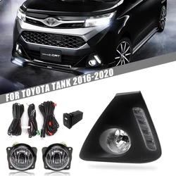 FOR Toyota tank 2016 2017 2018 2019 2020 LED Light Bar DRL Daylight Day Time Running Light Fog Lamp Cover w/Wiring Set 2pcs