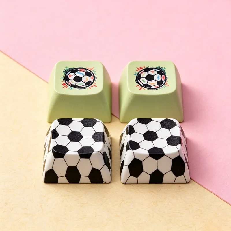 4 Cute Cartoon Football Keycaps with R4 DIY Game Console Mechanical Keyboard MX Axis Replacement Custom Keycaps