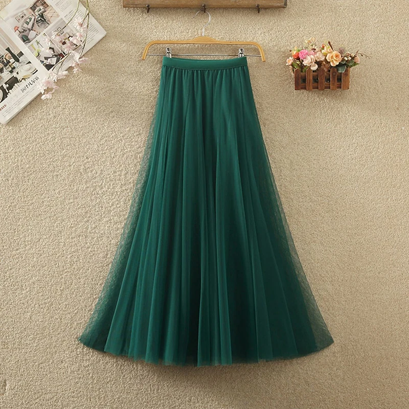 Fashion Dance Skirt Women's New Luxury Mesh Large Swing Skirt Dancing Practice Dress Fairy Fluttering Veil Skirt Y2K Summer 2025