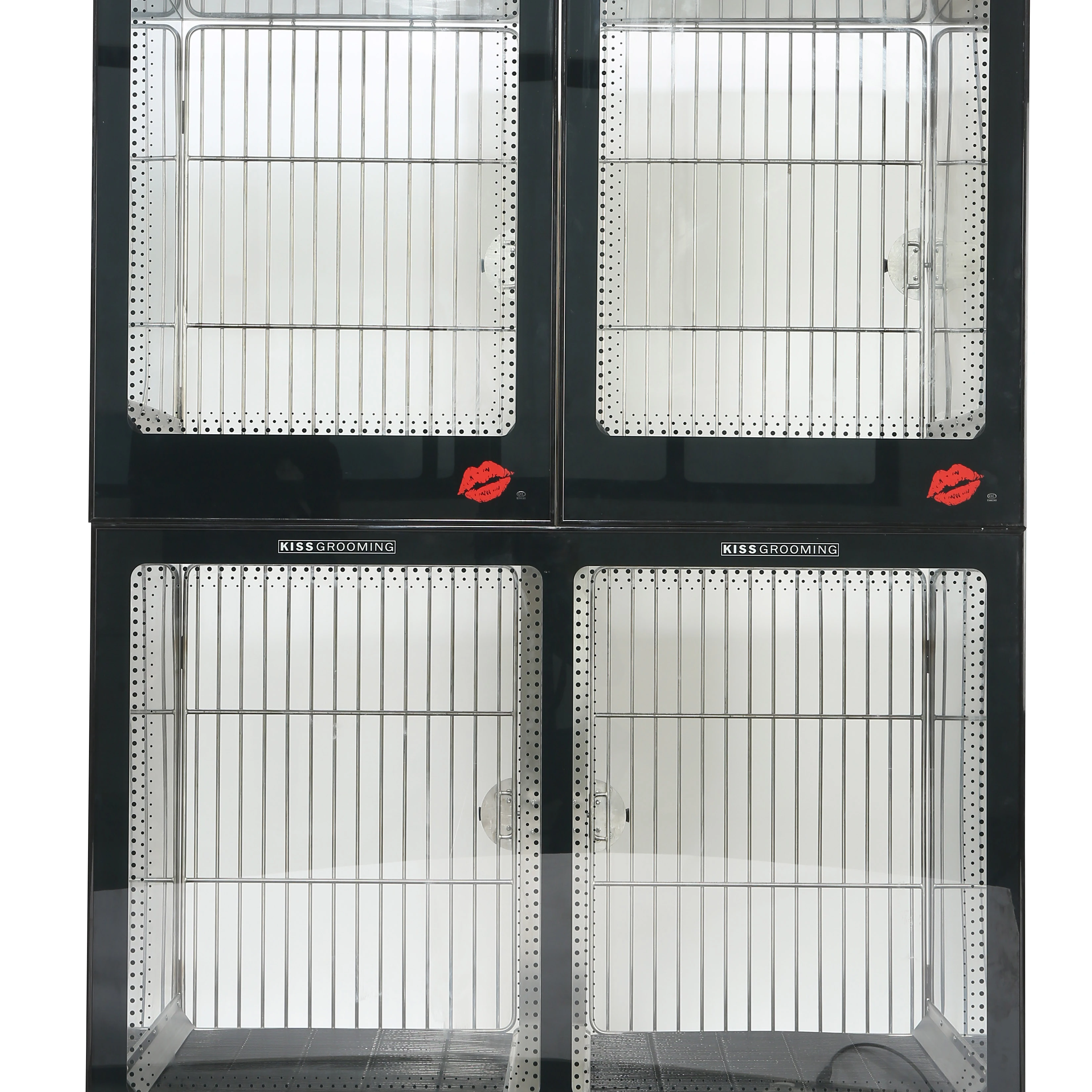 

HF Veterinary Kennels Stainless Steel Wire Pet Cat Cage Outdoor Metal Pet Cages Carriers Houses