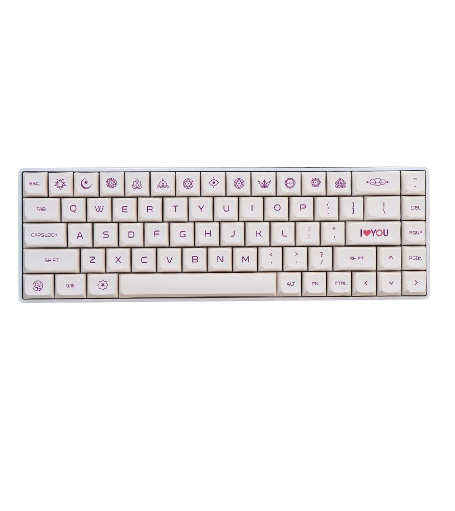 Keycap 137 keys small full set of keycaps 75/68/980/87 with column milk purple pbt hot sublimation xda