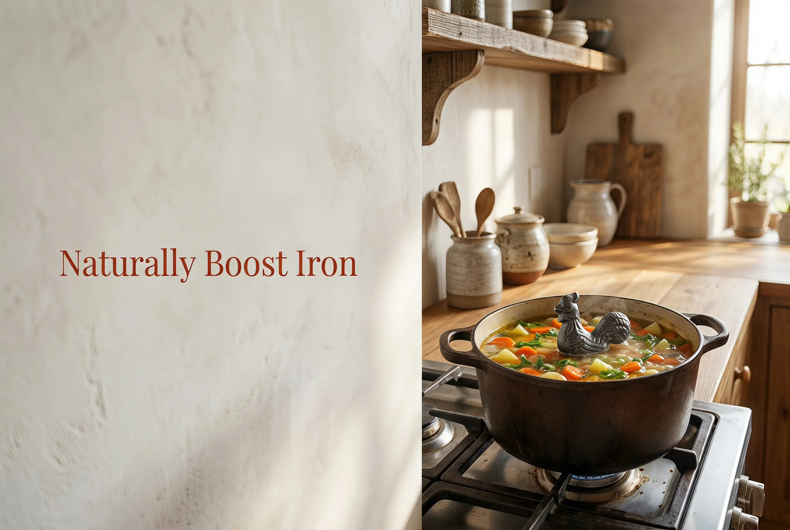 2Pcs Cast Iron Cooking Tool Natural Iron Enrichment Daily Supplement Anemia Prevention Kitchen