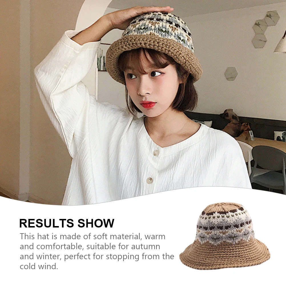 

Trendy Knitting Woolen Hat Warm Winter Beanie Women Horsetail Design Fashionable Headwear For Party Outdoor Climbing Gift
