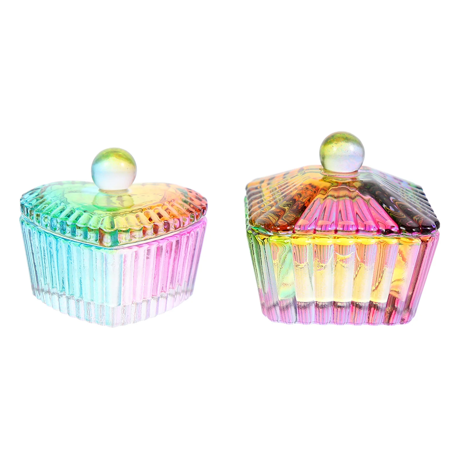 2 pezzi di materiale di alta classe in vetro per nail art, tazza per manicure, polvere liquida, piatto per miscelare, dimensioni compatte, piatto facile da spostare per unghie acriliche