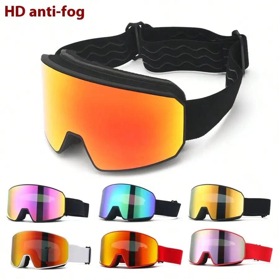 High‑Quality Double‑Layer Anti‑Fog Ski Goggles, Wind‑Dust‑Proof UV400 for Snowfield Mountain Climbing Sports