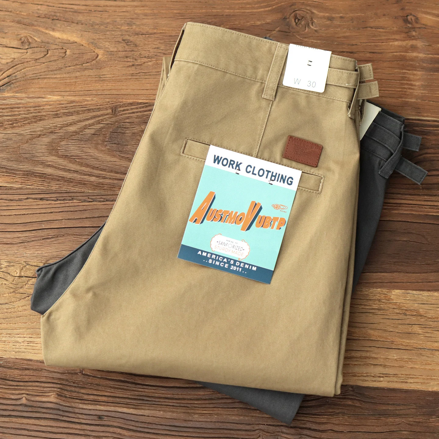 

Весенне-осенние новые американские ретро тяжелые эластичные брюки-карго Miro в стиле чино, мужские простые прямые брюки из 100% хлопка