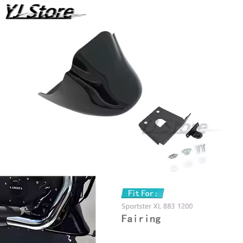 Fit For Harley Sportster XL 883 1200 Motorcycle Black Front Bottom Spoiler Mudguard Air Dam Chin Fairing