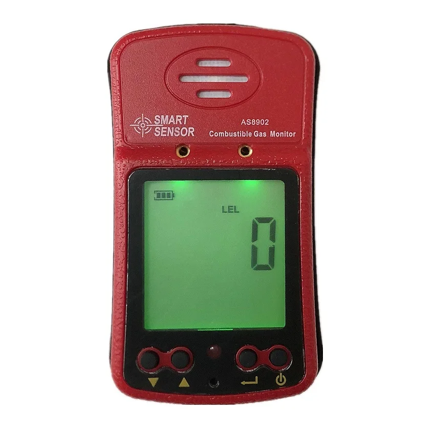 

SMART SENSOR AS8902 High Sensivity Natural Gas Meter Large LCD Backlit Alarm Digital Combustible Gas Leak Detector