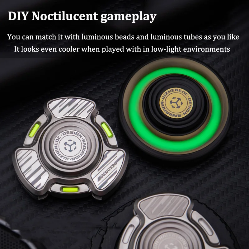 JUZHEN EDC Fidget Spinner armure de rayonnement Gyroscope du bout des doigts en métal jouet anti-Stress pour adulte jouets de Concentration d'attention tdah