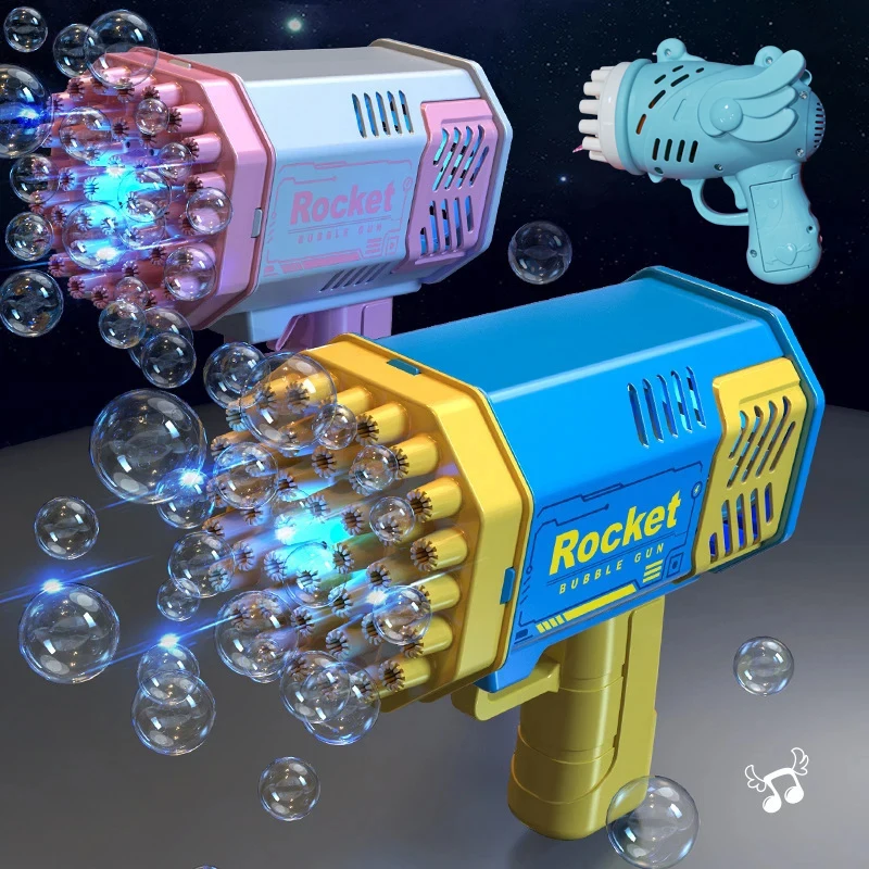 handheld fully automatic space light bubble machine electric children\'s toys without battery without bubble water