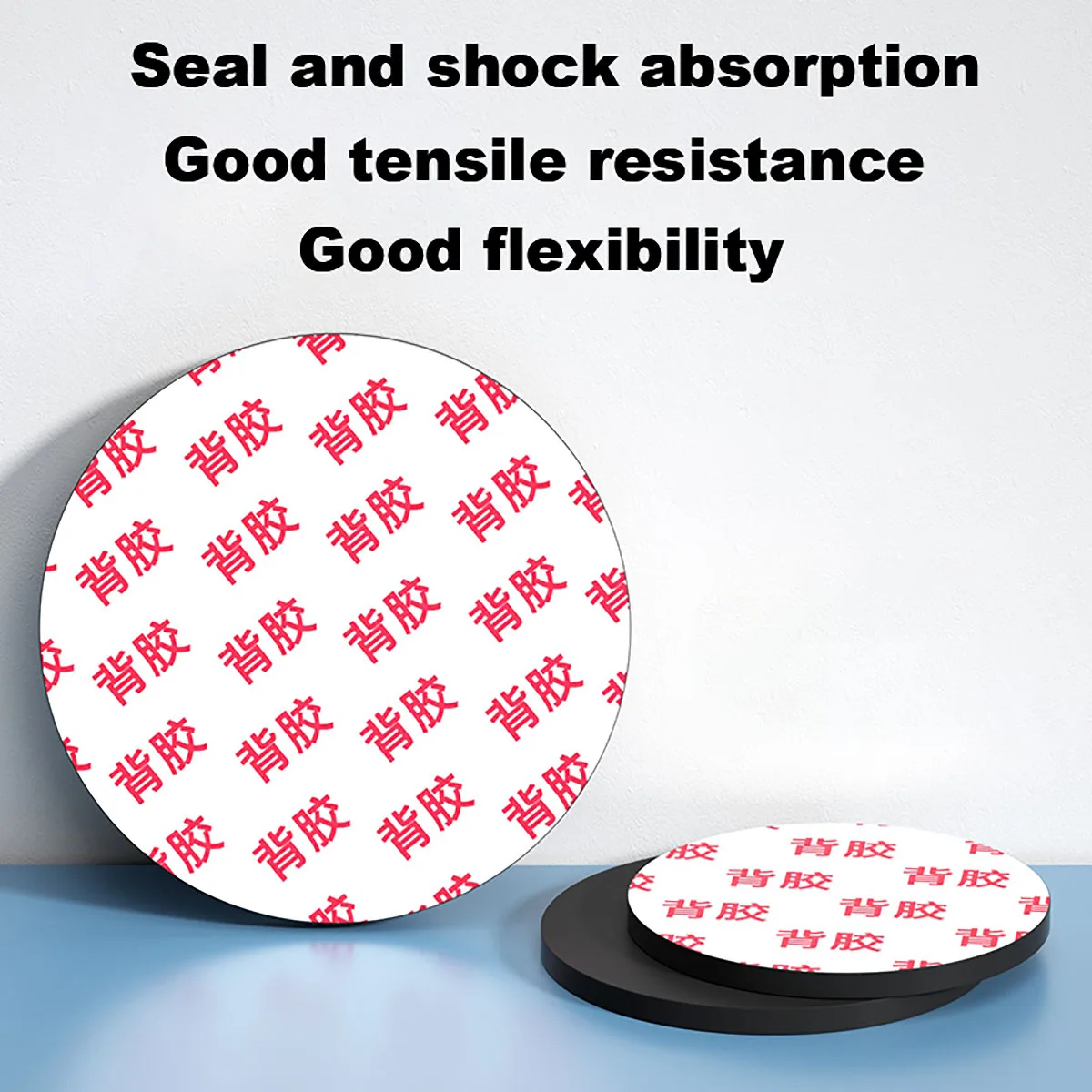 Black Solid Round Adhesive Backed VMQ Silicone Rubber Sheet Seal Gaskets Pad Dia 6/7/8/9/10/15/20/25/30/35-100mm Thick 3-5mm 