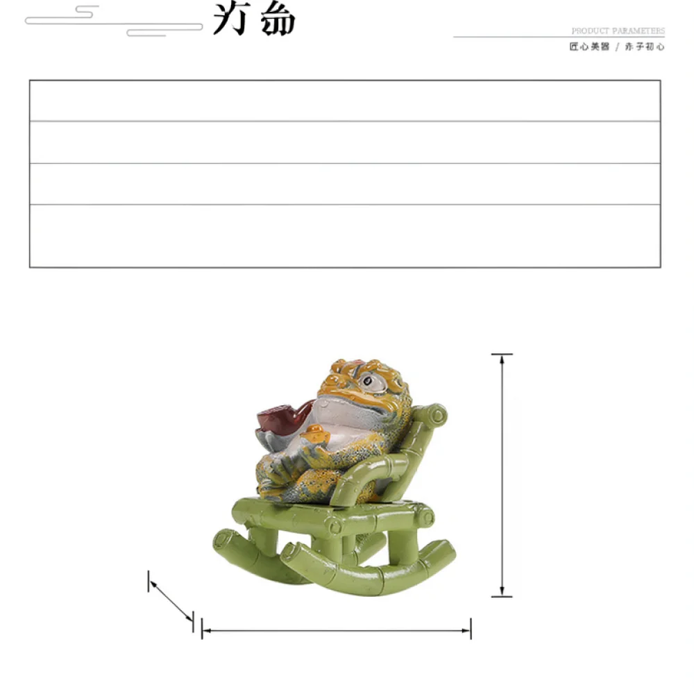 Artistic Money Toad Tea Pet Resin Statue Ornament Unique Desktop Gift Interactive Color Changing Tea Room Accessory