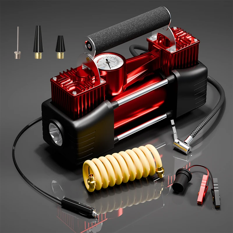 

Wholesale 540 motor single cylinder sales vehicle emergency help gas automatic pointer 12v portable car tire inflator