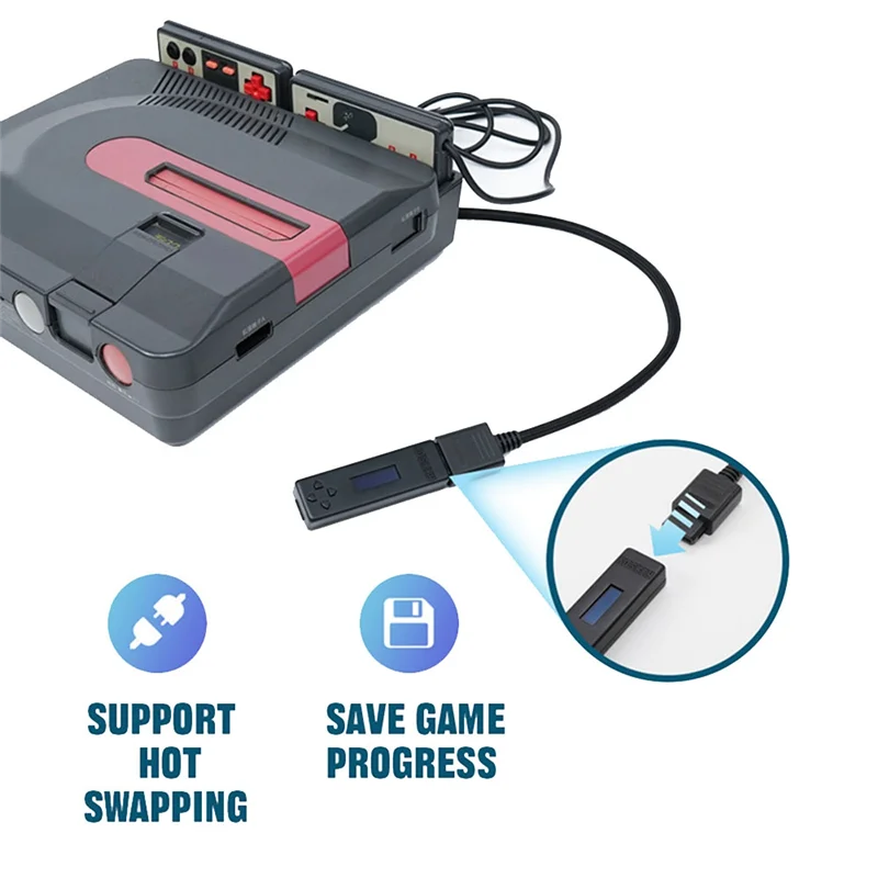 Y17A For Fdskey Disk System Drive Emulator+Cable Adapter+4GB Card With OLED Display For Sharp Twin Famicom Emulator