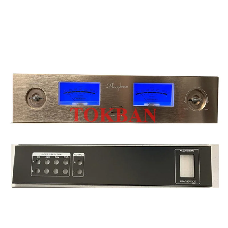 Tokban Accuphase 파워 앰프 인클로저 케이스, Mcintosh Vu 계량기 프리앰프 섀시 쉘, HIFI 앰프 DIY 박스, 430*340*95mm