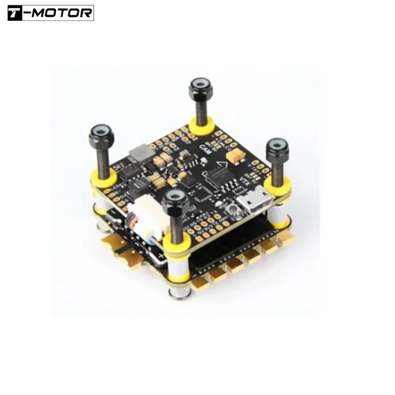T-MOTOR F7 HD Stack F7 722 HD Controlador de vôo com BMI270 + F55A Pro II 3-6S 4 em 1 Blheli_32 Brushless ESC para RC FPV Racing Drone