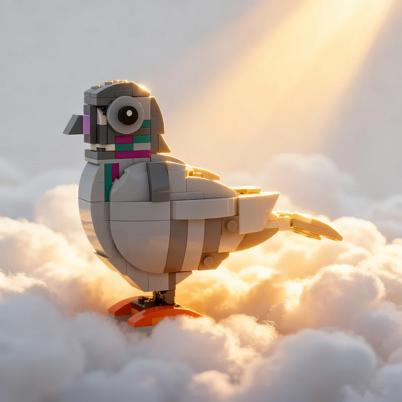 158개 MOC 비둘기 레스 구피 해리 모델 블록 조립 크리스마스 선물 장난감 창의적인 DIY 아이디어 교육용 블록