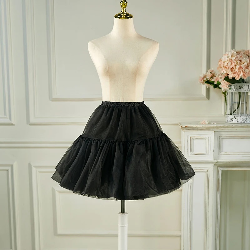 Woman Skirt Petticoat Short Pleated Woman Skirt Setticoat Under The Girl Line Dance Mini Tutu Skirt Lolita Petticoat Underwear